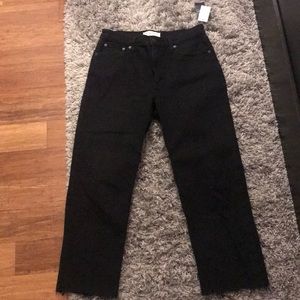 A&F ultra high rise ankle straight